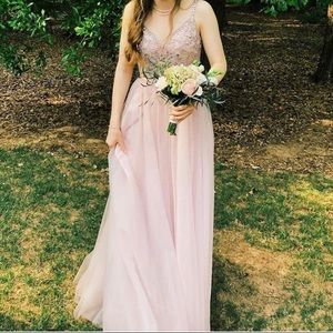 Light pink prom dress